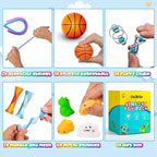 30Pack Fidget Toys Bulk for Adult Kids Age 5-7, 8-12, Sensory Autism Travel Must Have ADHD Autistic Figette Classroom Treasure Prize Box School Must Have Stress Anxiety Easter Basket Stuffers Gifts