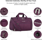 Hanke Large Capacity Travel Duffel Bag, Carry On Luggage with 12 Pockets, 17 Inch Laptop Compartment, Wet Dry Separation & Independent Shoe Bag, Lightweight Foldable Duffel Bag for Women Men（Purple）