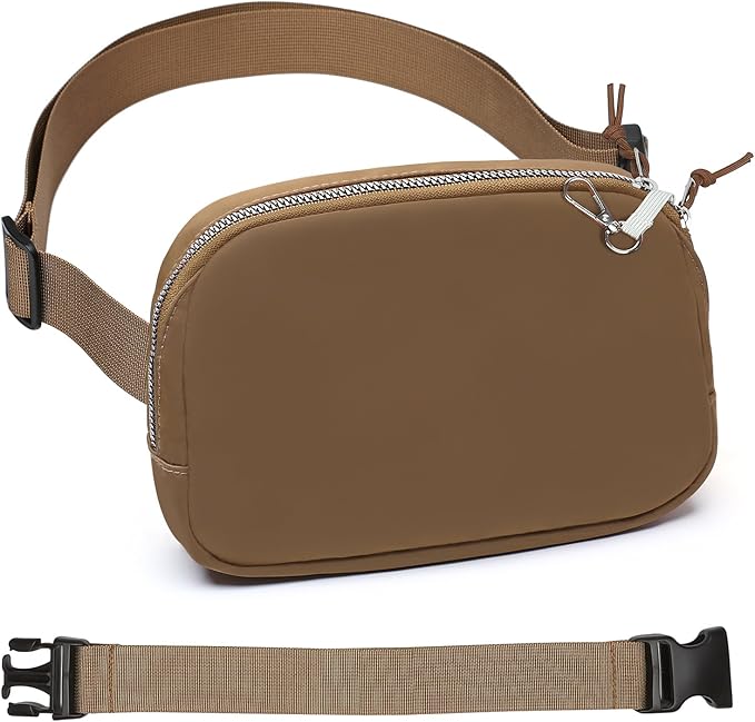 Mini Belt Bag for Women, RFID Small Fanny Pack, Womens Fashion Waist Packs with Extender Strap, Crossbody Bum Bags