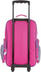 Lillian Vernon Personalized Unicorn Kids Suitcases for Girls, 5-Pocket Rolling Luggage Set, Customizable Travel Carrier on Wheels