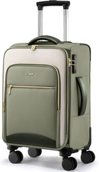 LOVEVOOK Carry On Luggage 22x14x9 Airline Approved, 20 Inch Softside Suitcases with Wheels, Lightweight Spinner Carry on Suitcase with TSA Lock, Water-Resistant Large Capacity Luggage for Travel