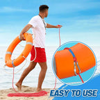 Water Floating Lifesaving Rope - Professional Throwing Pool Life Preserver Rope Line for Swimming Small Kayak Inflatable Boat