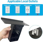 Socket Wall Shelf-CFMASTER 10 Port Surge Protector Wall Outlet, 8 Electrical Outlet Extenders and 2 USB Ports 2.4A, with Removable Built-In Shelf, FCC Listed (2, Black)