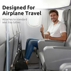 Airplane Foot Hammock for Plane Travel, Adjustable Footrest with 3 Height Positions, Soft Memory Foam Leg Support for Long Flights, Travel Foot Rest with Eye Mask & Earplugs