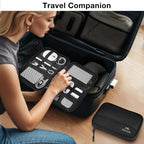 MATEIN Charging Cord Organizer Case 2 Pack, Water Resistant Electronics Bag for Tech Accessories, Portable Flat Cable Organizer Travel for Adapter, Slim Mouse & USB Flash Drive, Tech Gifts
