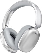 C6 Active Noise Cancelling Headphones, Wireless Over Ear Bluetooth Headphones, 60H Playtime, Lightweight Folding Deep Bass Comfort Fit Ear Cups Headset with Mic for iPad/Travel/PC/Home Silver