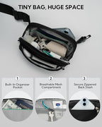 WATERFLY Waist Packs Fanny Pack: Small Fashion Belt Bag Casual Waist Bag for Women Men Hip Pack for Walking Hiking Everywhere