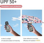 Color Coated Sun Umbrella UV Protection Compact Folding Windproof Parasols Travel Auto Open Close Shade Blocking UV