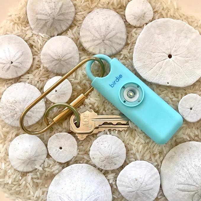She’s Birdie–The Original Personal Safety Alarm for Women by Women–Loud Siren, Strobe Light and Key Chain in a Variety of Colors (Aqua)