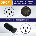 219261 Multi-Voltage Power Adapter Plug for Miller, for Hobart Welders/Plasma Cutters, 4-Pin to 3-Prong Electric Welding Plug Adapter for 115V/15A Power Cord 5-15P