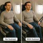 Airplane Footrest Hammock for Travel – Memory Foam Leg Rest for Plane & Office, Adjustable Height, Compact & Portable, Travel Essentials for Long Flights & Comfort Relief