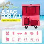 HOHOM Swim Mesh Beach Bag, Waterproof Gym Bags for Women and Men, Large Pool Bag Swimming Gear Drawstring Backpack
