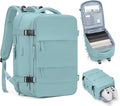 coofay Expandable Backpack For Traveling On Airplane Travel Backpack For Women Men Airline Approved Carry On Bags For Airplanes Gym Bag With Shoe Compartment Waterproof Hiking Backpack Essentials