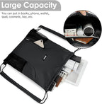 WANDF Drawstring Backpack with Shoulder Pad Sports Gym Backpack with Mesh Pocket String Bag for Women Men(Black)