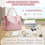 Travel Duffel Bag, Sports Tote Gym Bag, Shoulder Weekender Overnight Bag for Women