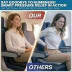 Travel Cushion - 3D Inflatable Pressure Relief Airplane Seat Cushion for Long Flights, Sciatica & Tailbone Pain Relief, Portable Foldable for Car, Office, Wheelchair