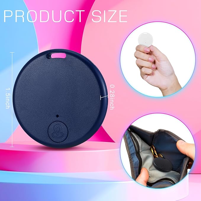 Konohan 5 Packs Smart Item Finder Portable Tracker GPS Tracking Mobile Anti Loss Smart Device Key Finder Tag Locator with Sound for Bags Wallets Backpacks Pets Keys Luggage(Stylish)