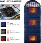 REDCAMP Cotton Flannel Sleeping Bag for Camping Backpacking, Adults Cold Weather Envelope Sleeping Bags with 2/3/4/6lbs Filling