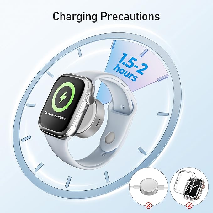 Elebase Apple Watch 11 Charger,5W USB C Magnetic Charging Adapter for iWatch USBC & iPhone Power Port,Portable Type C Wireless Watch Charger Dock for iWatch Series 10 9 8 7 6 Ultra SE 3 2,42/46/44mm