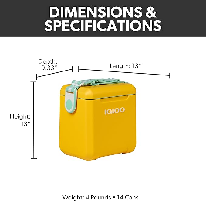 Igloo Tag Along Too Coolers | Insulated Hard Shell Picnic Style Cooler | Rolling Ice Chest