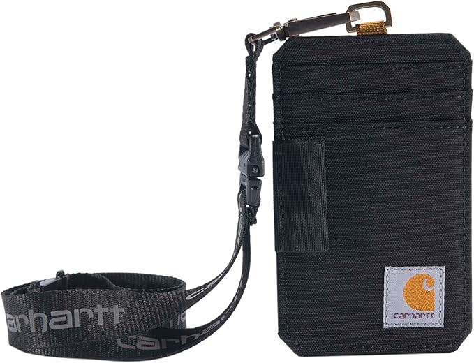 Carhartt 700D Nylon Duck ID Holder and Lanyard, W/Mesh ID Window for Quick Access