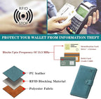 RFID Blocking Passport Wallet Cover Case Travel Document Organizer for Women and Men,Travel Wallet for Credit Card