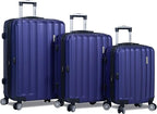 Dejuno Camden New Generation Hardside 3-Piece Expandable Spinner Luggage Set, Navy