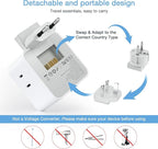 TESSAN All European UK Travel Plug Adapter Kit, International Detachable with 3 Outlet 3 USB Charger (1 USB C), Type C/G/E/F EU Ireland Power Adaptor, US to Europe Italy Spain France Greece