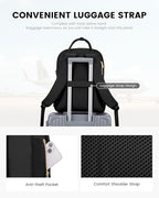 LOVEVOOK Laptop Backpack Purse for Women, 15.6" Laptop Bag for Travel with USB Port, Water Resistant Lightweight Daypacks for College Work Business, Nurse Teacher Computer Backpacks