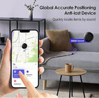 Dual System GPS Tracker for iOS and Android Bluetooth Tracker Smart Tags Compatible with Apple Find My (iOS) & Google's Find Hub (Android) for Keys, Vehicles, Car, Luggage, Wallet (4-Pack)