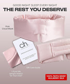 SUNDAYSILKS™ | Adjustable Silk Sleep Mask for Side Sleeper | Cloud-Like Comfort, Weighted for Deep Sleep | Soft Sleep Face Mask for Women & Men, Full Blackout, Cooling Silk Eye Mask for Sleeping