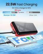 LOOPEAK Power Bank 50000mAh 22.5W Fast Charging Portable Charger, USB C Quick Charge with 3 Outputs&2 Inputs, LED Display, High Capacity External Cell Phone Battery Pack for iPhone, iPad, Android
