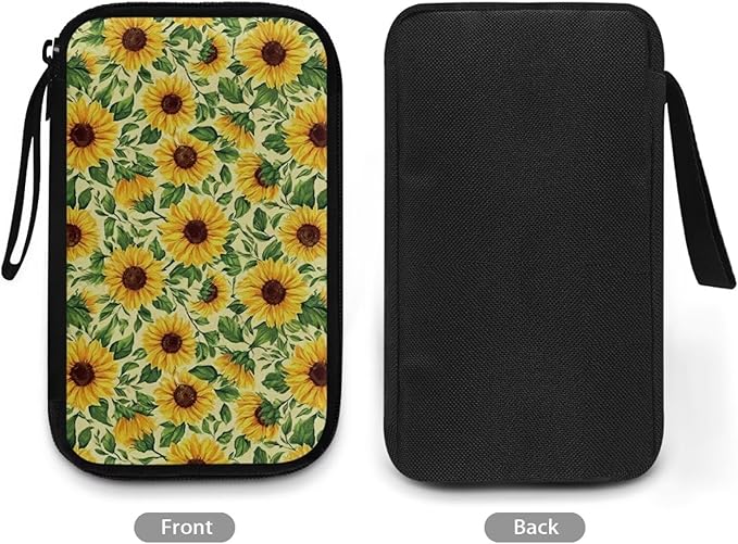 Sunflowers Electronic Organizer Portable Cable Organizer Bag Electronics Organizer Travel Case fits Phone Power Bank SD Card Tech Accessory Large Storage Bag