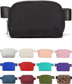 YOSHUYUKI Fanny Pack Crossbody Bag Trendy Waterproof Small Sling Cross Body Purse for Women Men Fashion Waist Packs Mini Belt Pouch Chest Bum Hip Bag Lulu Dupes for Travel Vacation Running Black