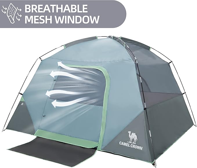 CAMEL CROWN Tents for Camping 4/8 Person Waterproof Tent Quick Setup Folding Outdoor Backpacking Tents Family Hiking