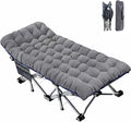 ABORON XXL Camping Cot for Adults, Oversized 78"×32" Folding Camping Bed, 900LBS Heavy Duty Outdoor Sleeping Cot with Mattress Pad, 1200D Oxford, Portable with Carry Bag