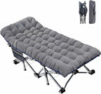 ABORON XXL Camping Cot for Adults, Oversized 78"×32" Folding Camping Bed, 900LBS Heavy Duty Outdoor Sleeping Cot with Mattress Pad, 1200D Oxford, Portable with Carry Bag