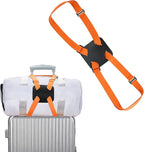 Chelmon Luggage Straps, Ajustable Elastic Bungee Belt for Suitcases, Add Extra Bag Easy and Securely for Travel (Orange)