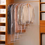 Garment Bags for Hanging Clothes, 6 PCs All Clear Garment Bag, Plastic Dustproof Suit Bag, Coat Protector Zippered Garment Covers for Closet Storage and Travel - 24'' x 32''/6 Pack