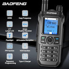 BAOFENG GMRS Handheld Radio Ham Radio Long Range GM21 Rechargeable Walkie Talkies,NOAA Weather Receiver GM-15 PRO 999 Channels Two Way Radio with USB-C Charger for Survival Gear Hunting,2 Pack