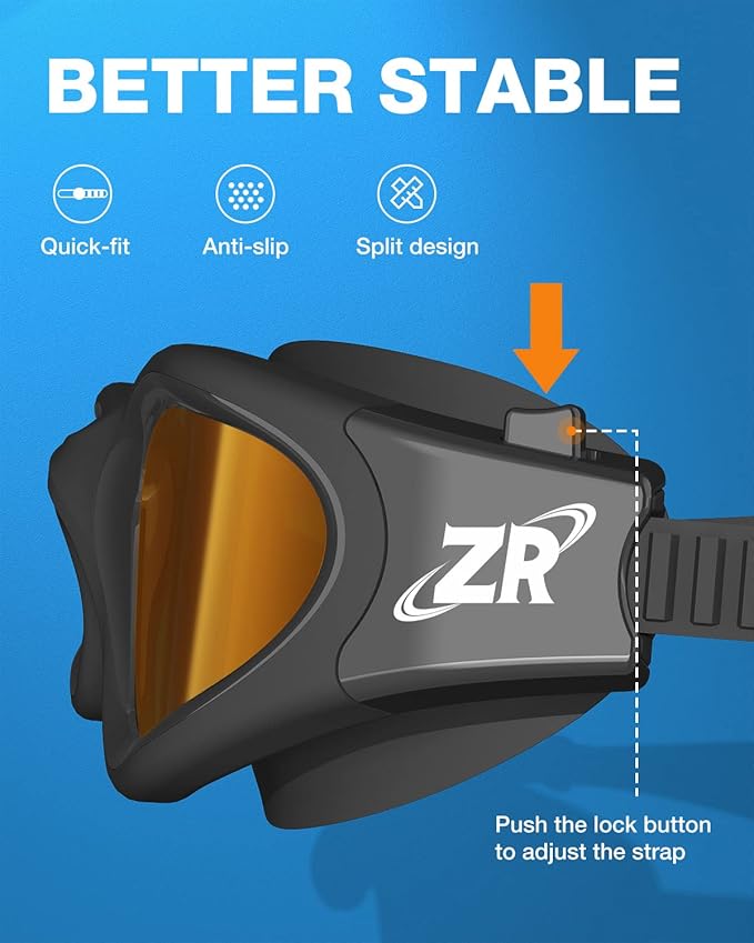 ZIONOR Swim Goggles, Upgraded G1 Polarized Swimming Goggles Anti-Fog for Adult Men Women