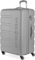 SwissGear 7366 Signature Hardside Expandable Luggage with Spinner Wheels, TSA Lock, Grey, Checked-Large 27-Inch