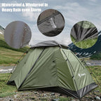 Backpacking Tent for Camping 1-5 Person Hiking Ultralight Tent for Waterproof Windproof Outdoor Two Doors Tents Easy Quick Setup Lightweight Instant Tents