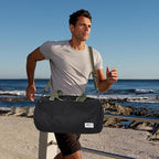 Gym Bags for Men with Side Pocket, 38L Sports Gym Duffle Bag with Adjustable Strap&Shoe Compartment, Large Waterproof Sport Duffel Bags for Travel, Sports, Fitness&Workout(Black/Olive Green)