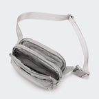 Pander Everywhere Belt Bag for Women, 5 Zipper Pockets Nylon Crossbody Fanny Pack Purse (Seal Grey)