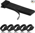 50 Pcs Reusable Cable Ties for Cords, 6" Hook and Loop Adjustable Cord Straps, Reusable Zip Ties, Wire Organizers for Cords Electrical Cord Management Office Home Computer PC Cable Management(Black)