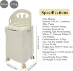 CNCEST 22" Kid's Ride-on Luggage with Foldable Seat,Travel Carry On Trolley Case for Kids,Children's Ride On Top Opening Suitcase with Password Lock (StyleA, White)
