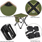 Opliy Camping Stool 2 Pack,Portable Folding Stool for Outdoor Gardening and Beach Hiking Fishing,Foot Stool with Carry Bag (Green)