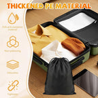 Shoe Bags for Travel, 15.7" x 11.8" Travel Shoe Bags for Packing, Large Waterproof Portable Drawstring Travel Shoe Storage Bag Travel Essentials Women for and Men (Black)