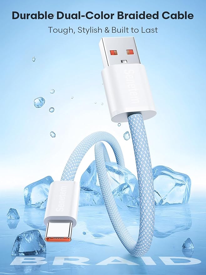 Senetem USB C Cable 6FT 3-Pack, USB A to USB Type C Charger Cord, 3A Fast Charging Compatible with iPhone 15 16 17 Pro, Samsung S24/S23 S22/Note 20/10, Car Play, Apple iPad Android Accessories